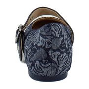Dark Denim Paisley Denim