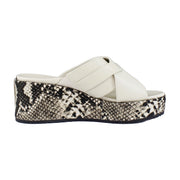 Cream Snake Leather