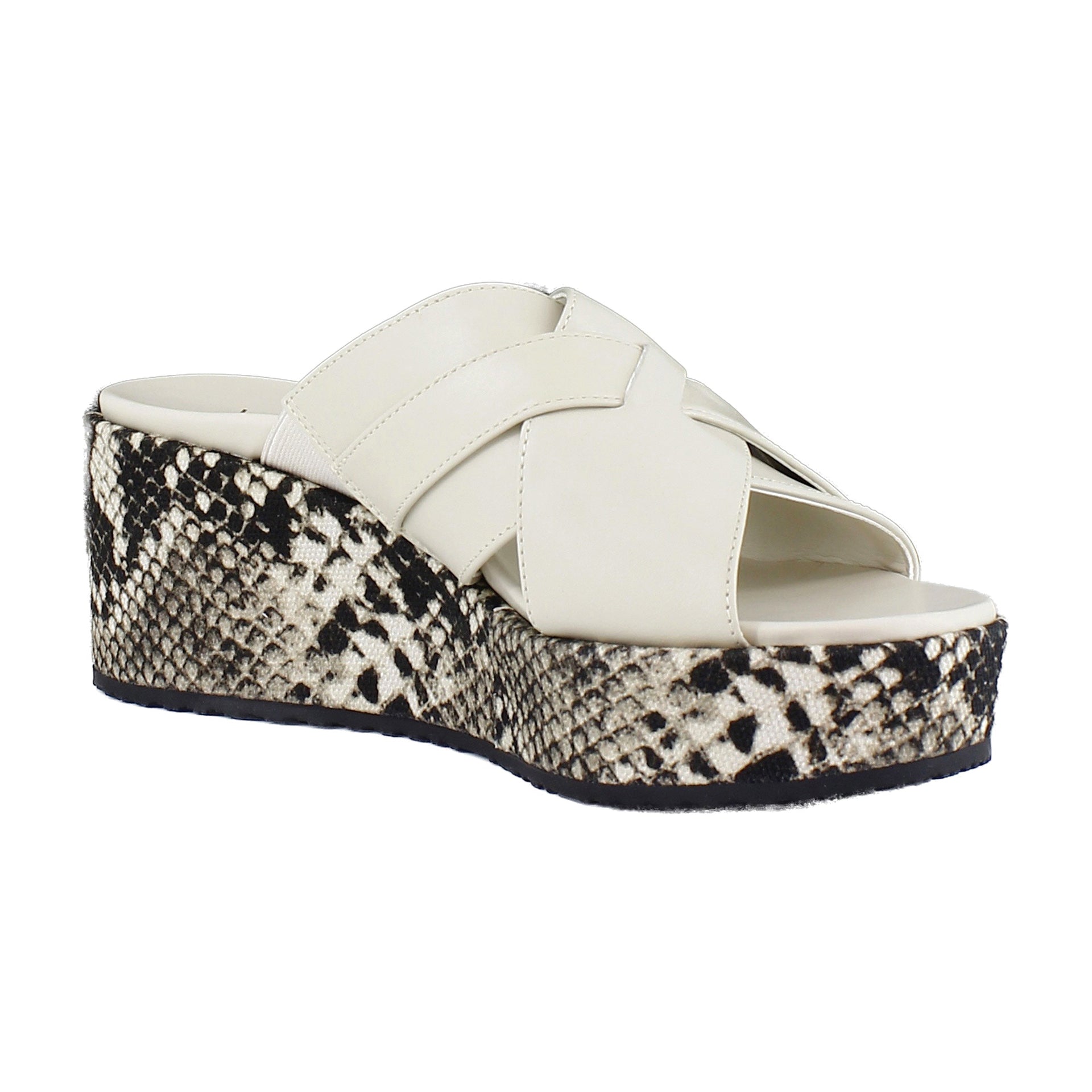Cream Snake Leather