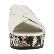 Cream Snake Leather