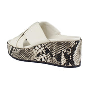Cream Snake Leather