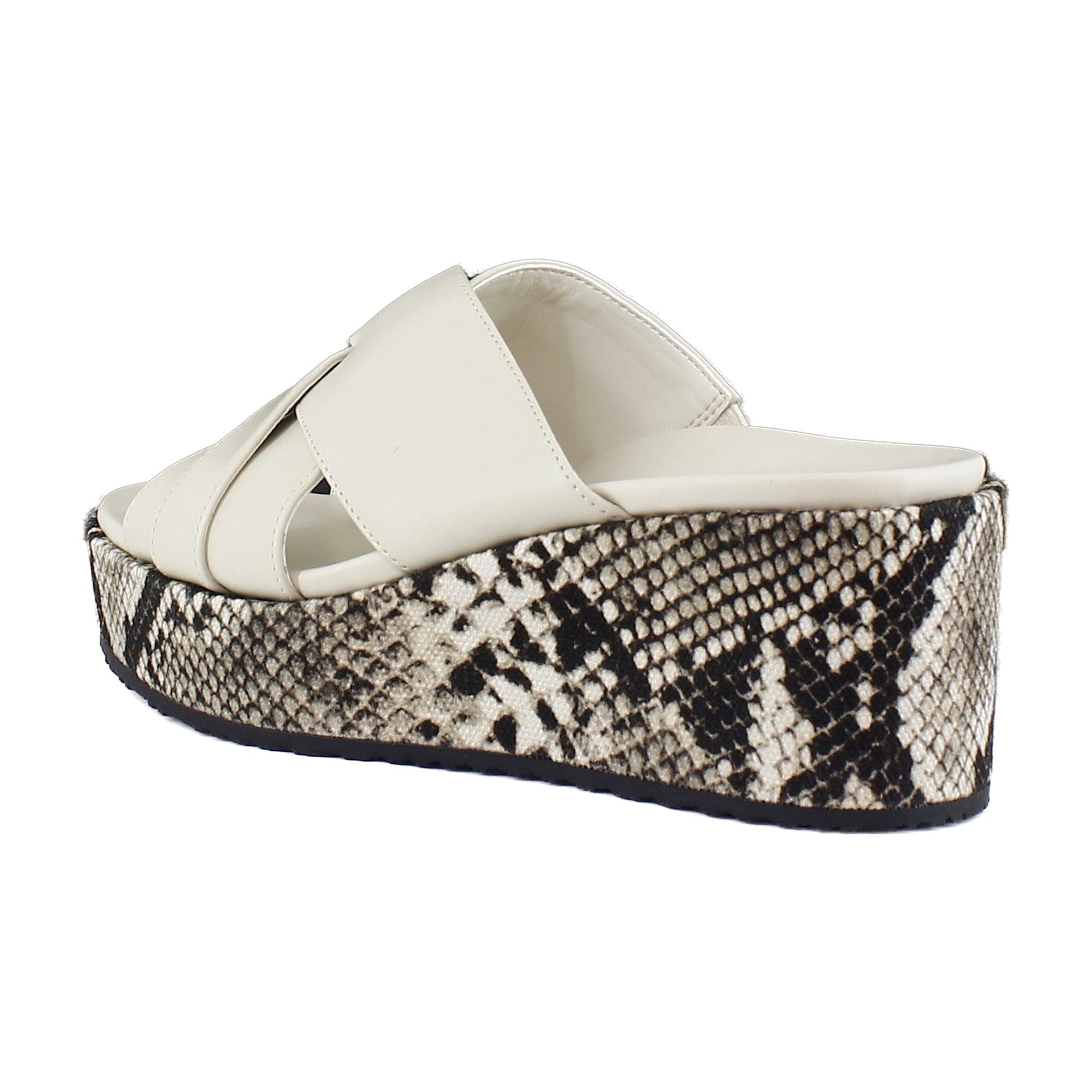 Cream Snake Leather