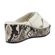 Cream Snake Leather