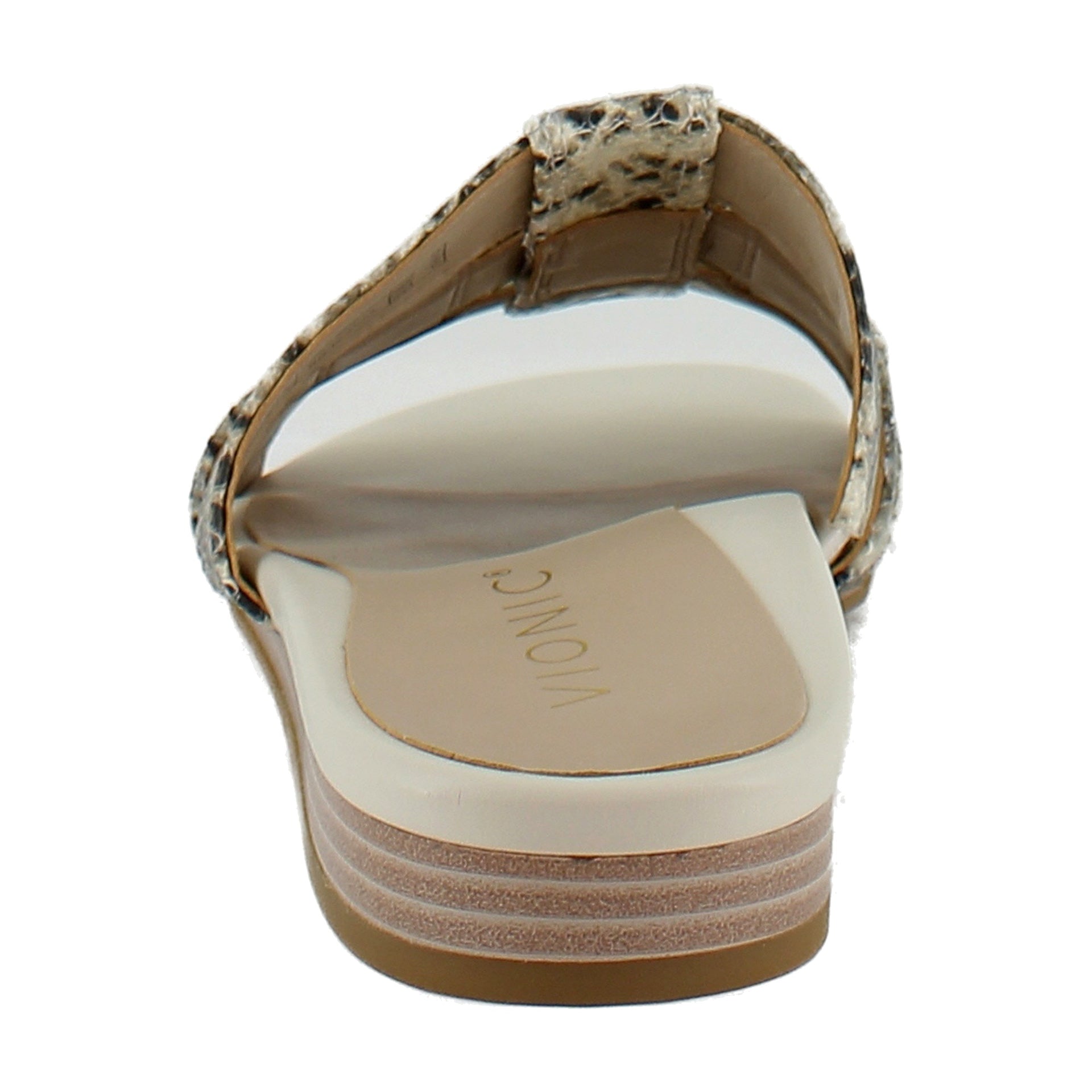 Cream Snake Embossed Leather