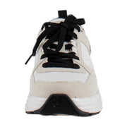 White/Leopard Mesh and Suede