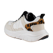 White/Leopard Mesh and Suede