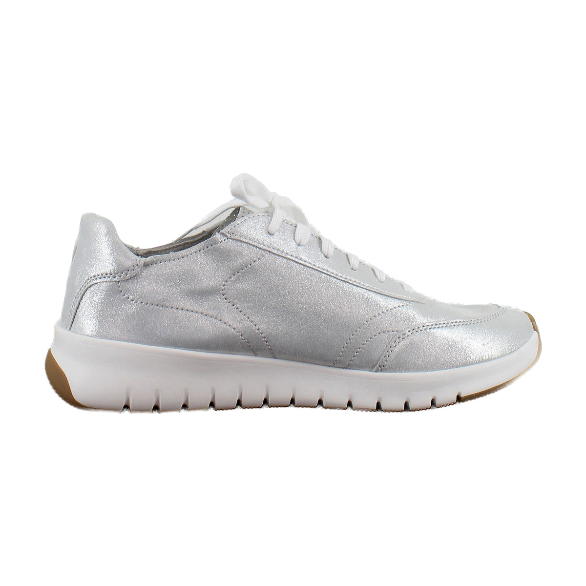 Silver Metallic Leather