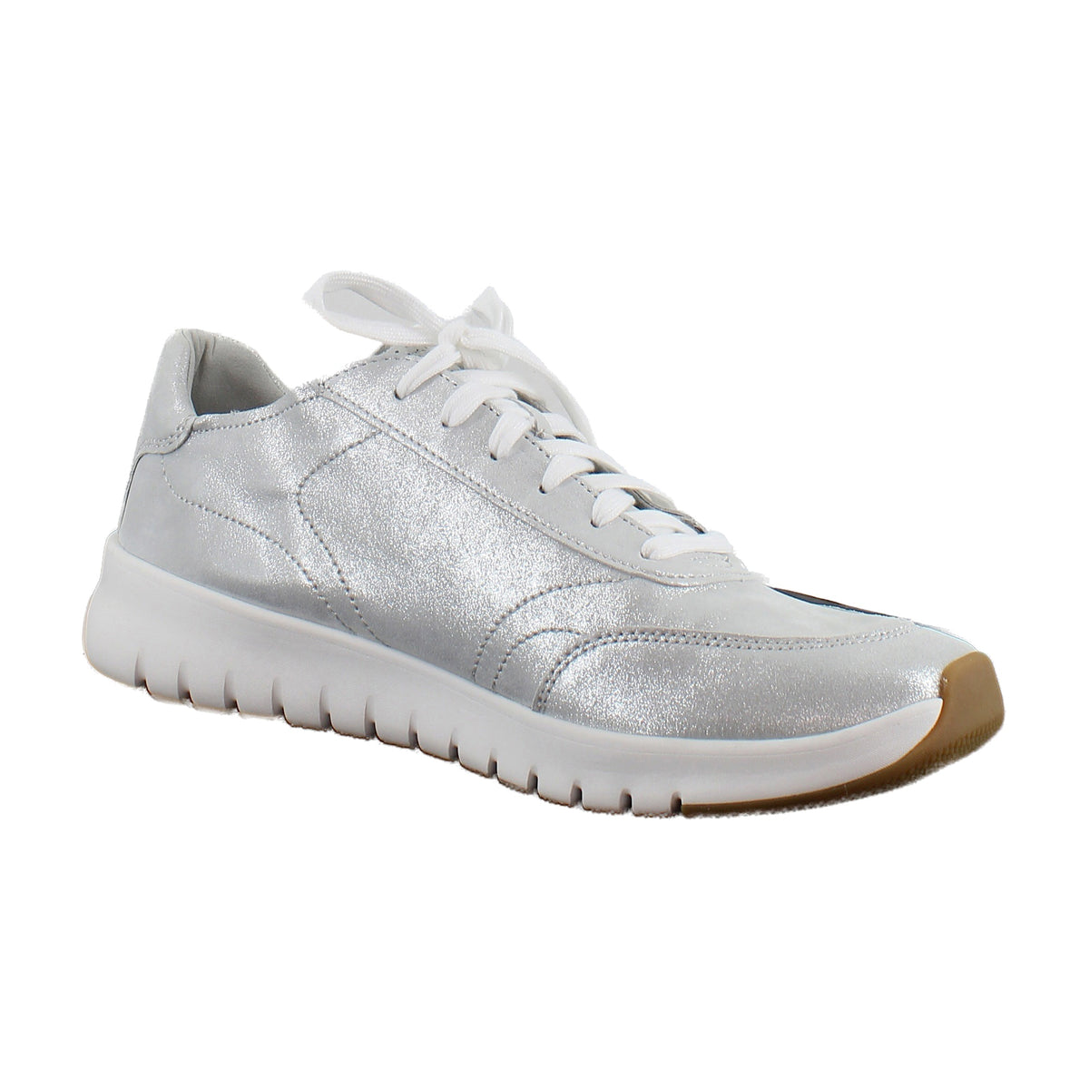 Silver Metallic Leather