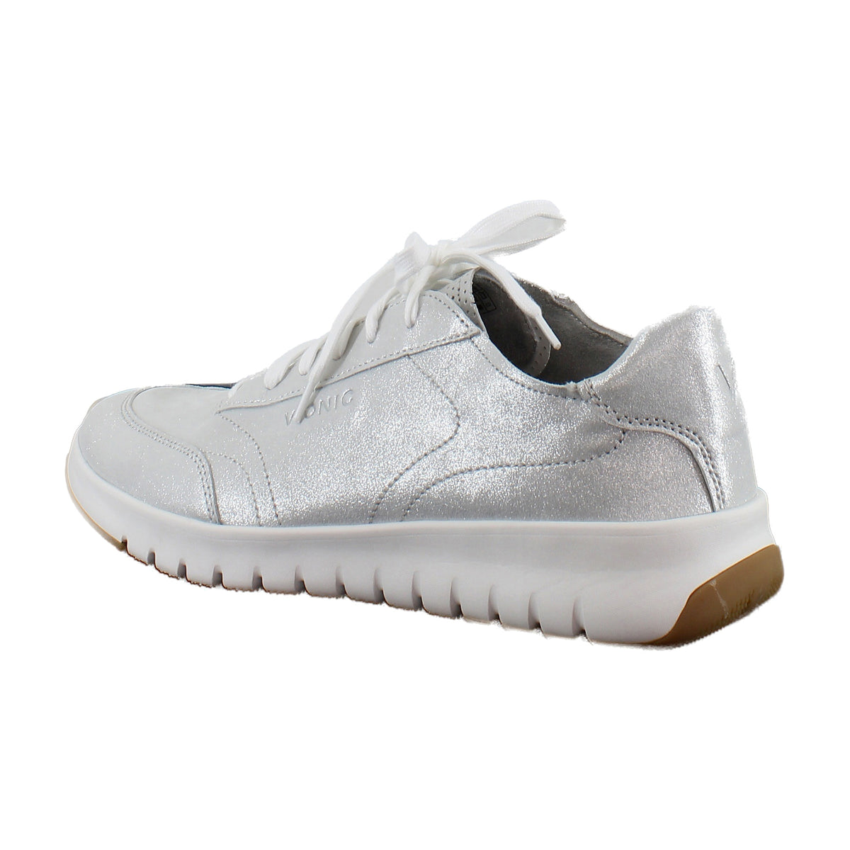 Silver Metallic Leather