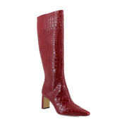 Cherry Croc Leather