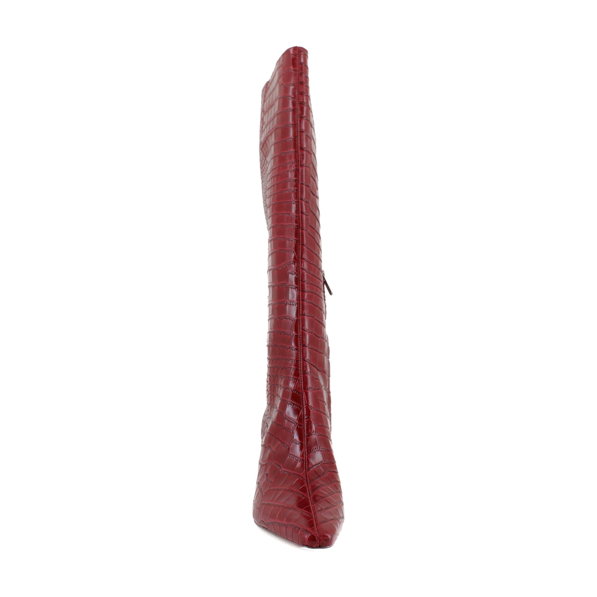 Cherry Croc Leather