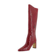 Cherry Croc Leather