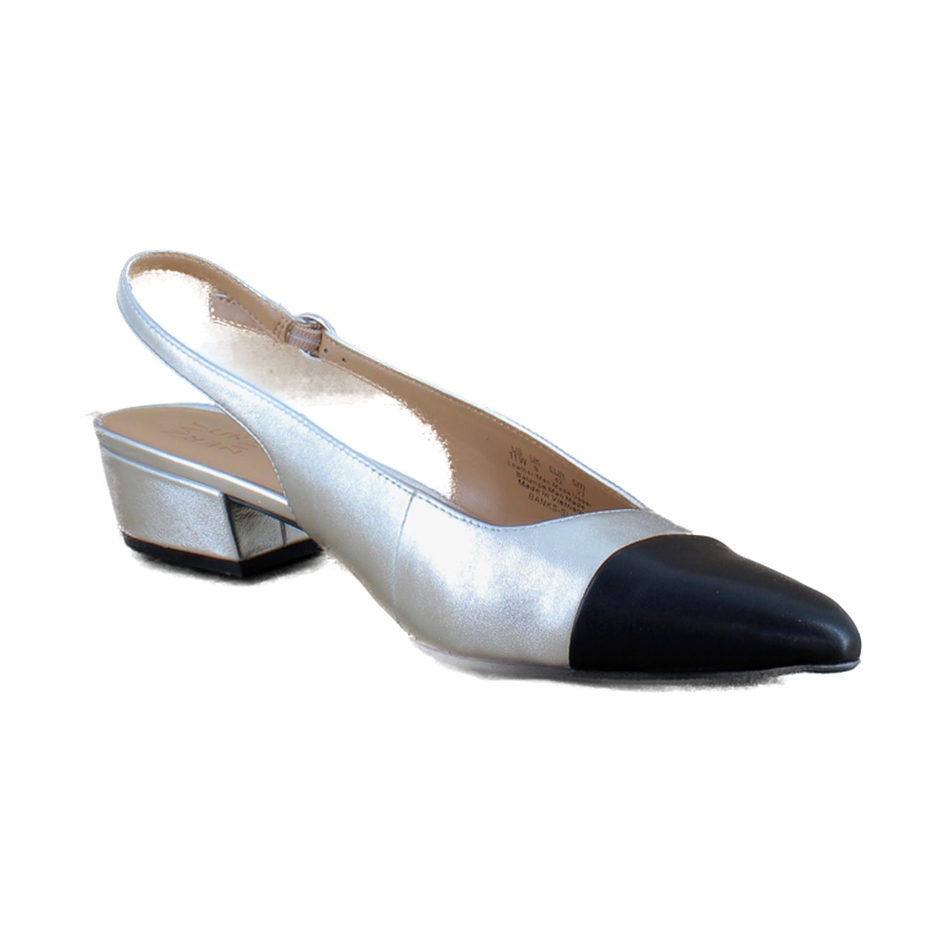 Silver/Black Toe Cap