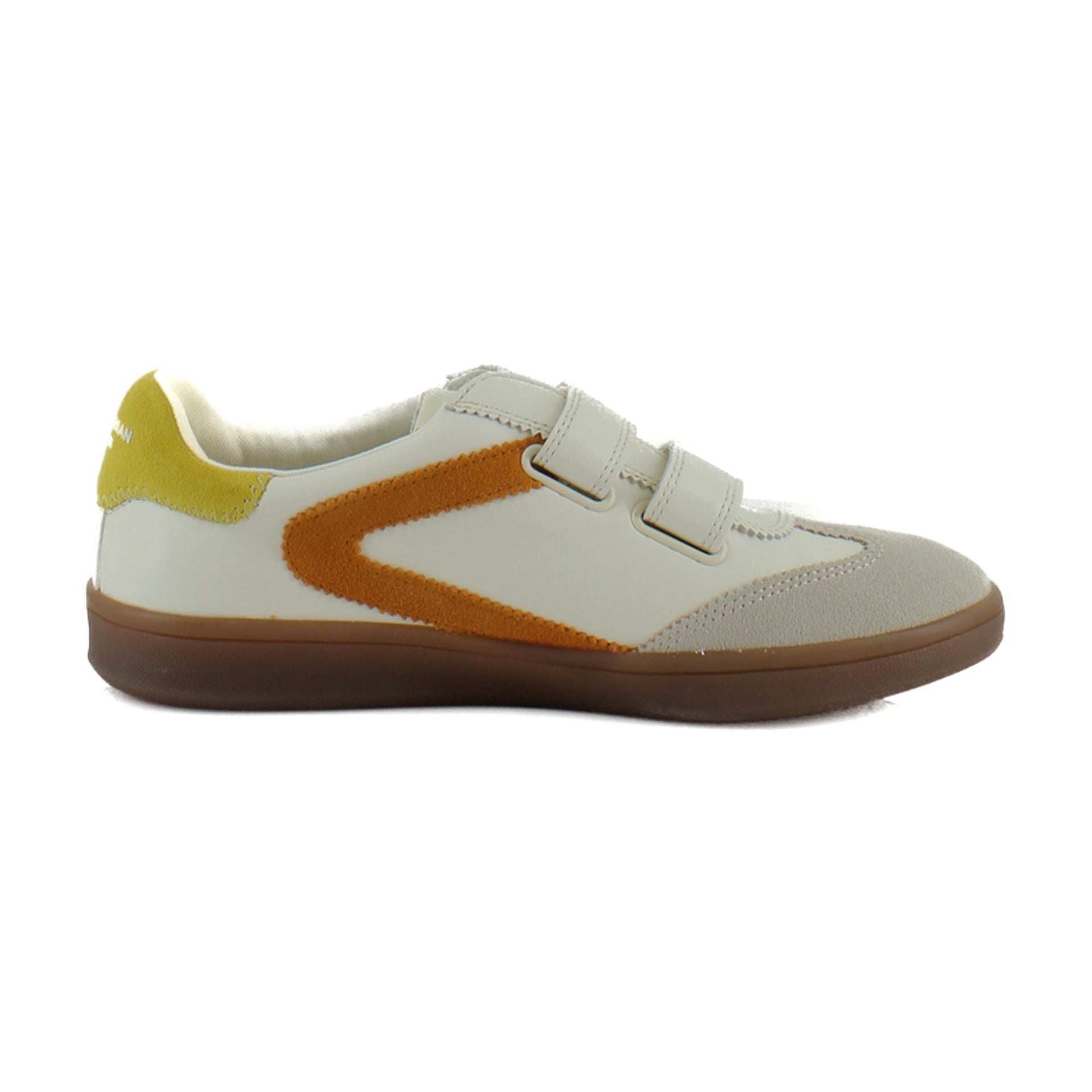 White/Orange Leather