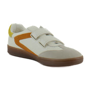 White/Orange Leather