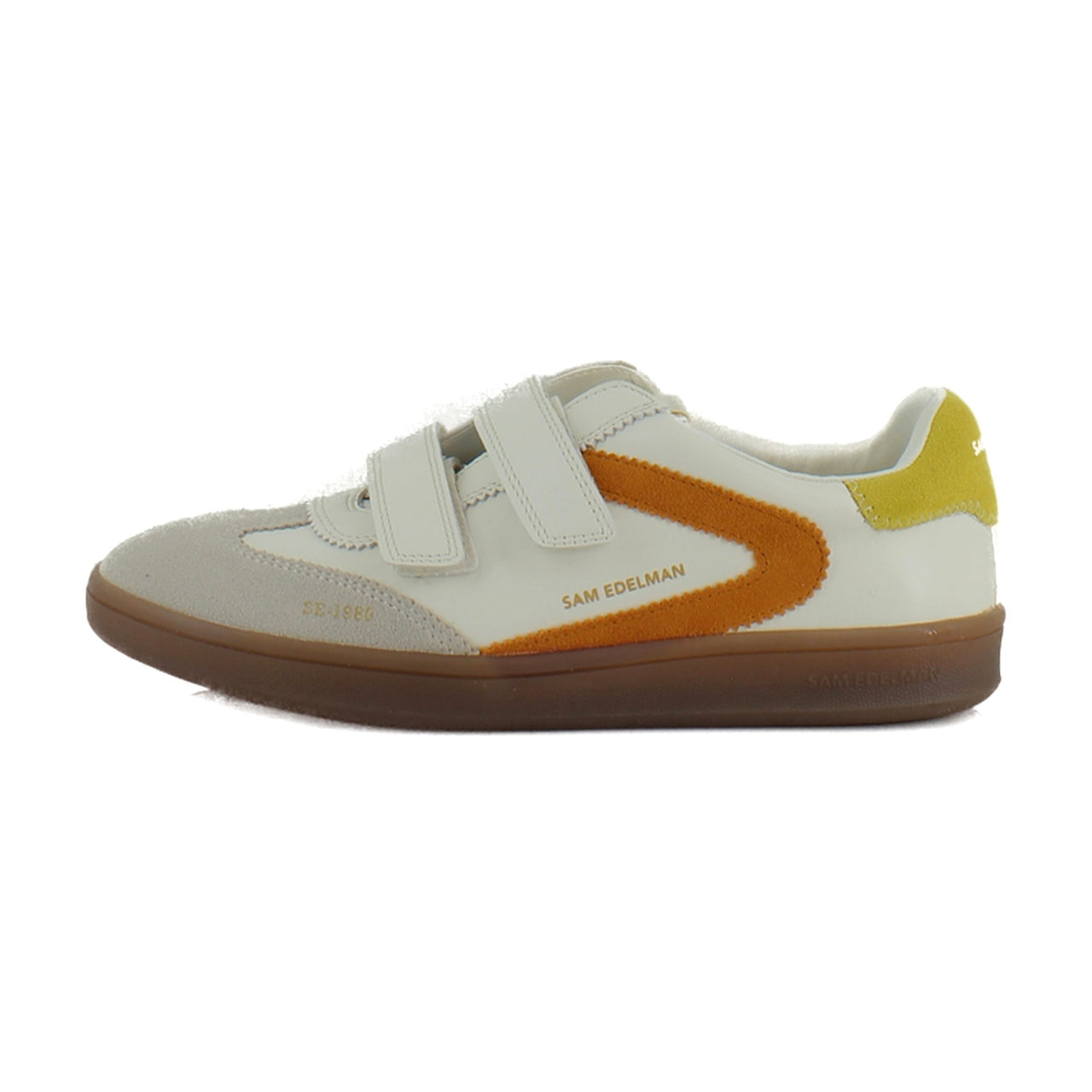White/Orange Leather