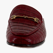 Red Crocodile Leather