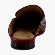 Red Crocodile Leather