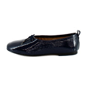 Navy Crinkle Leather