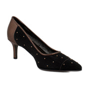 Chocolate Faux Leather & Mesh