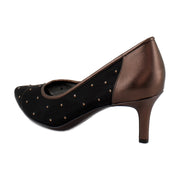 Chocolate Faux Leather & Mesh