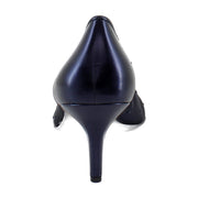 Blue Faux Leather & Mesh