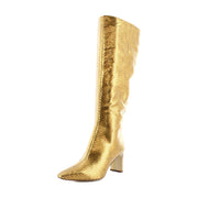 Medallion Gold Snake Wide Calf