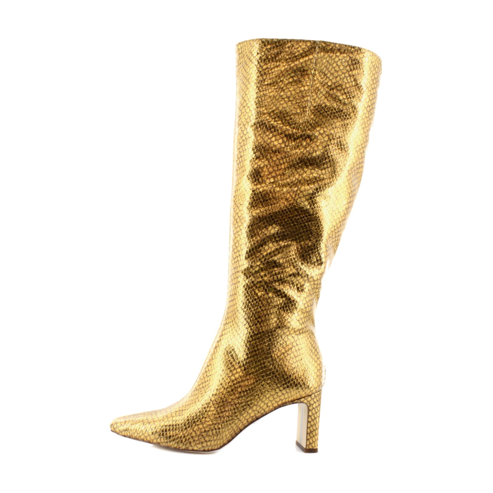 Medallion Gold Snake Wide Calf