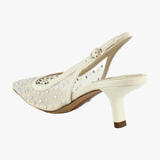 Modern Ivory Mesh Glitz