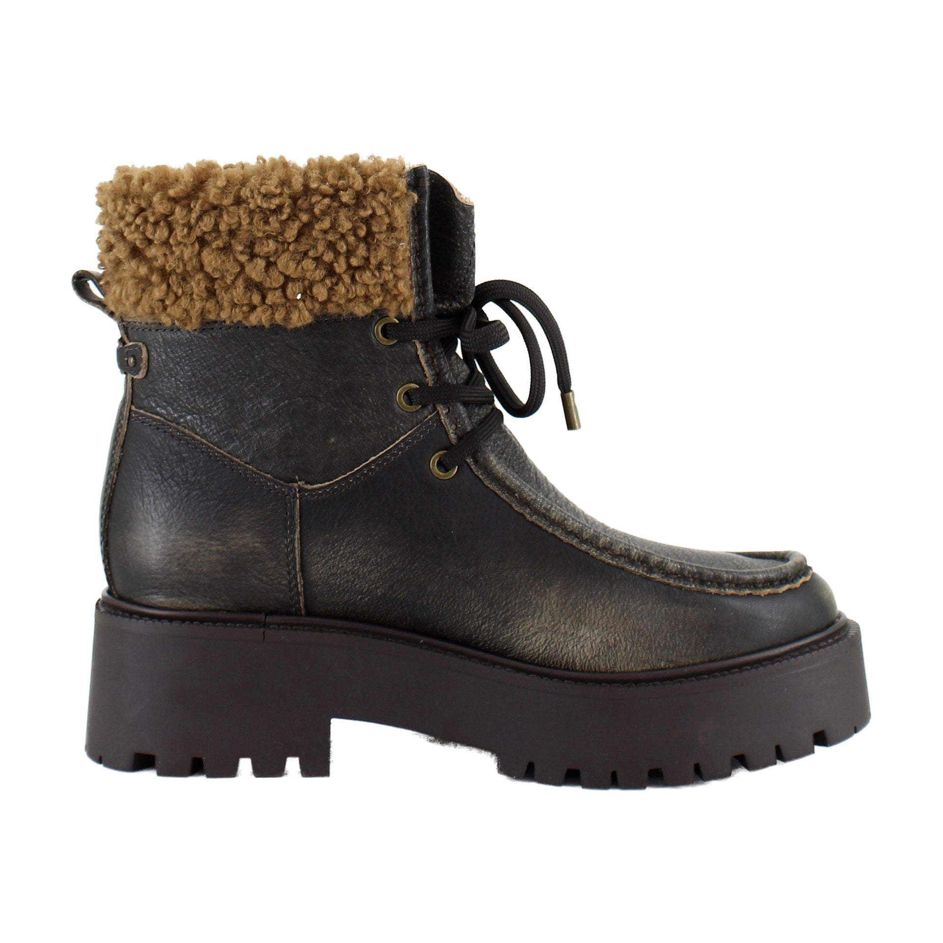 Brown Leather/Shearling