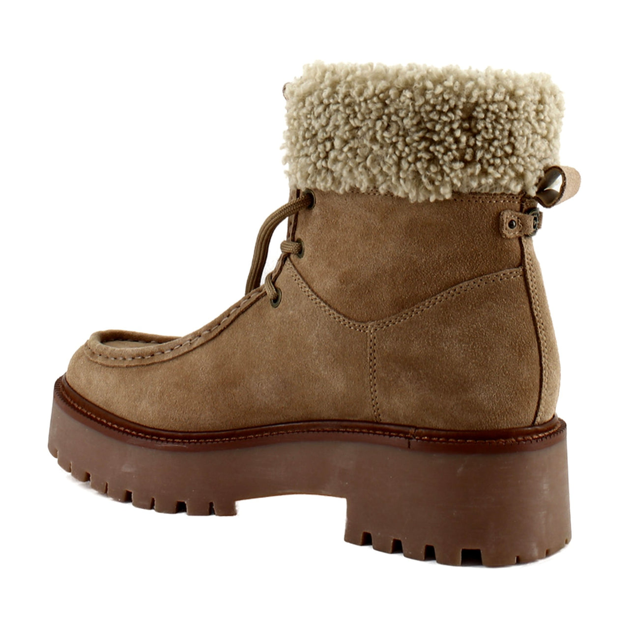 Almond Taupe Shearling/Suede