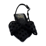 Black Polka Dot Satin