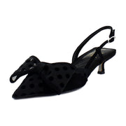 Black Polka Dot Satin