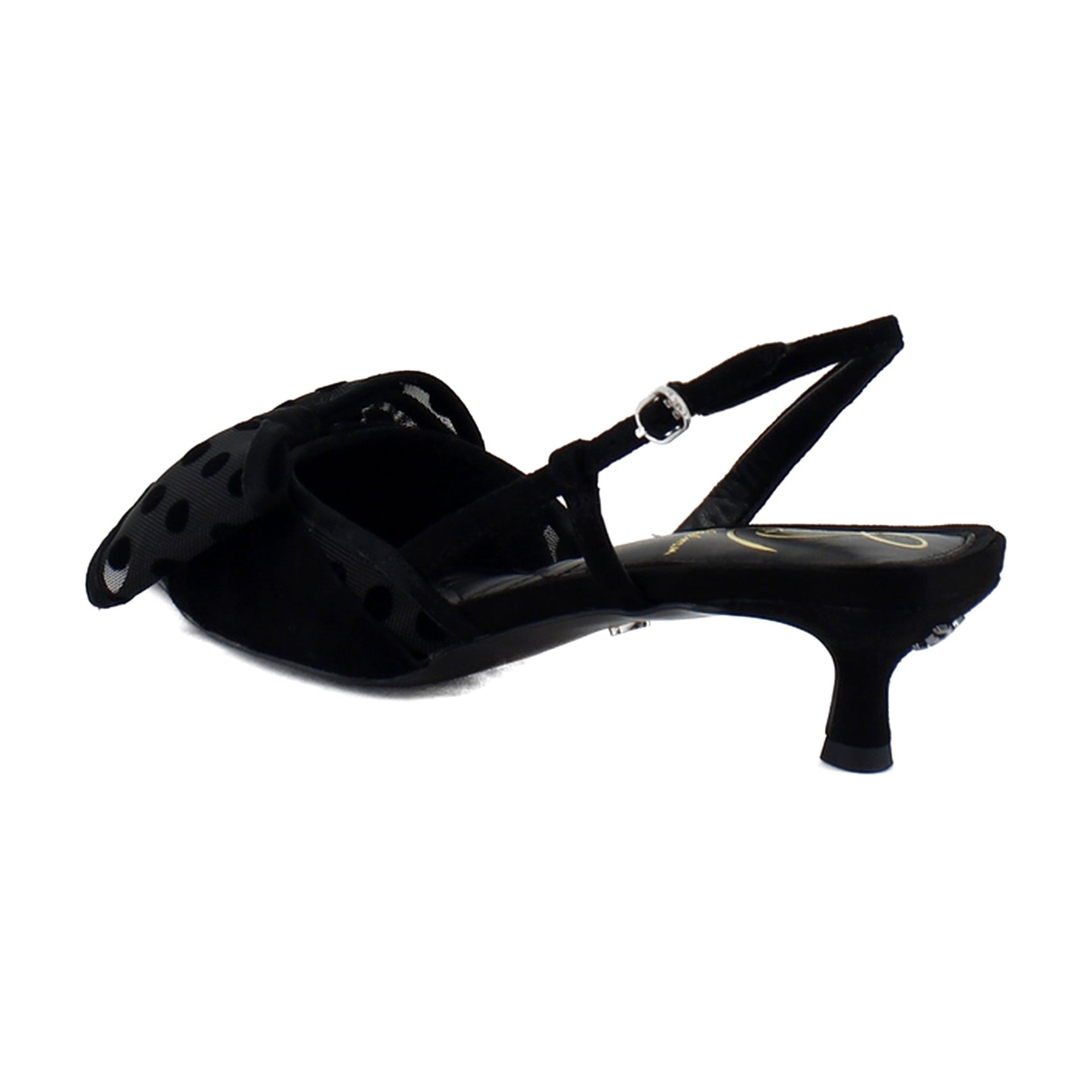 Black Polka Dot Satin