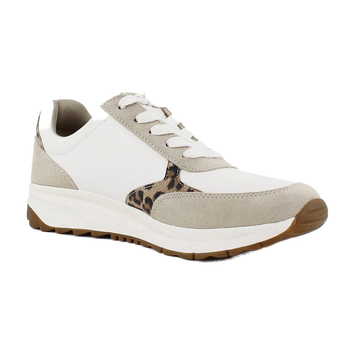 White/Leopard Leather