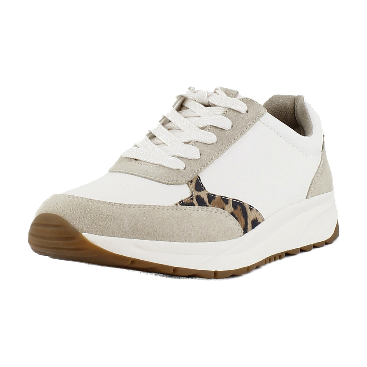 White/Leopard Leather