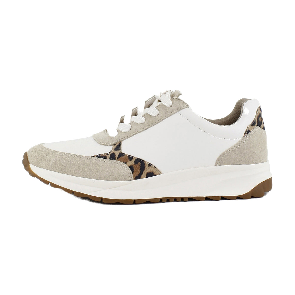 White/Leopard Leather