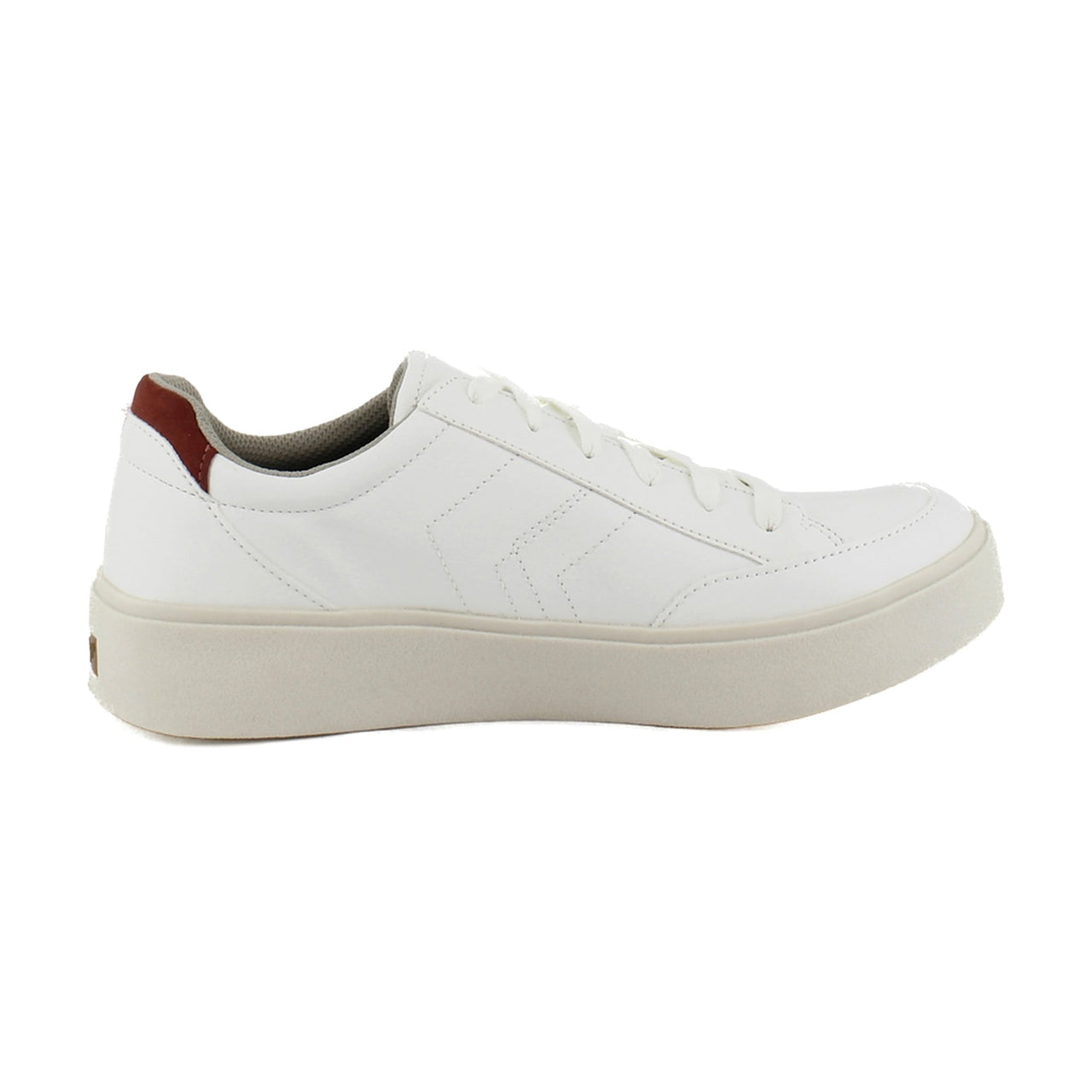 White/Red Faux Leather