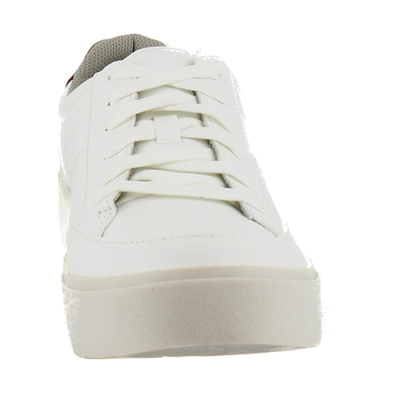 White/Red Faux Leather