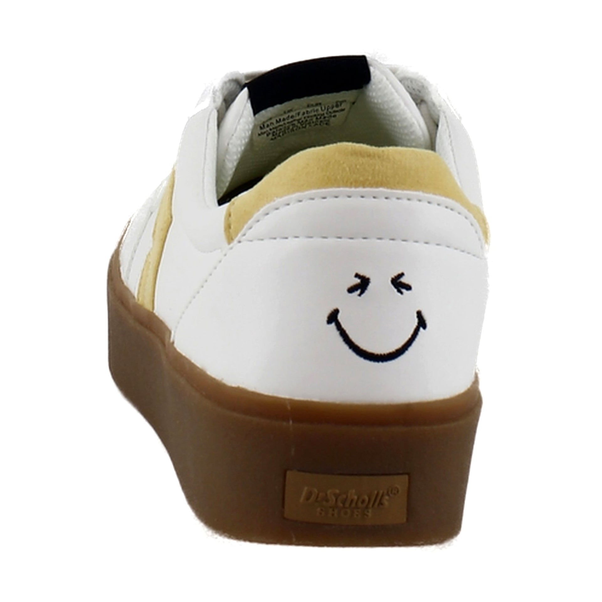 White/Yellow Faux Leather