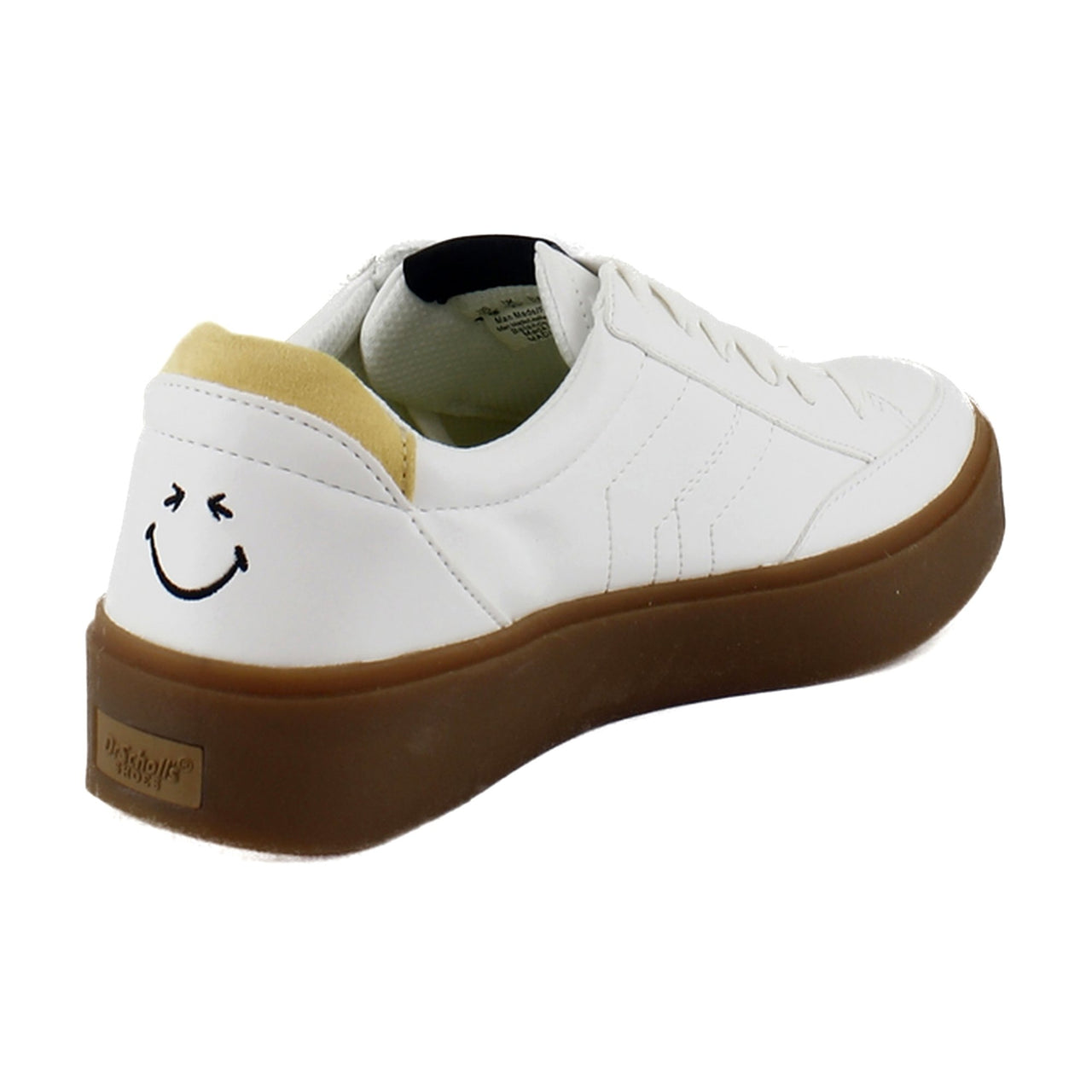 White/Yellow Faux Leather