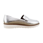 Silver Metallic Leather