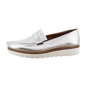 Silver Metallic Leather