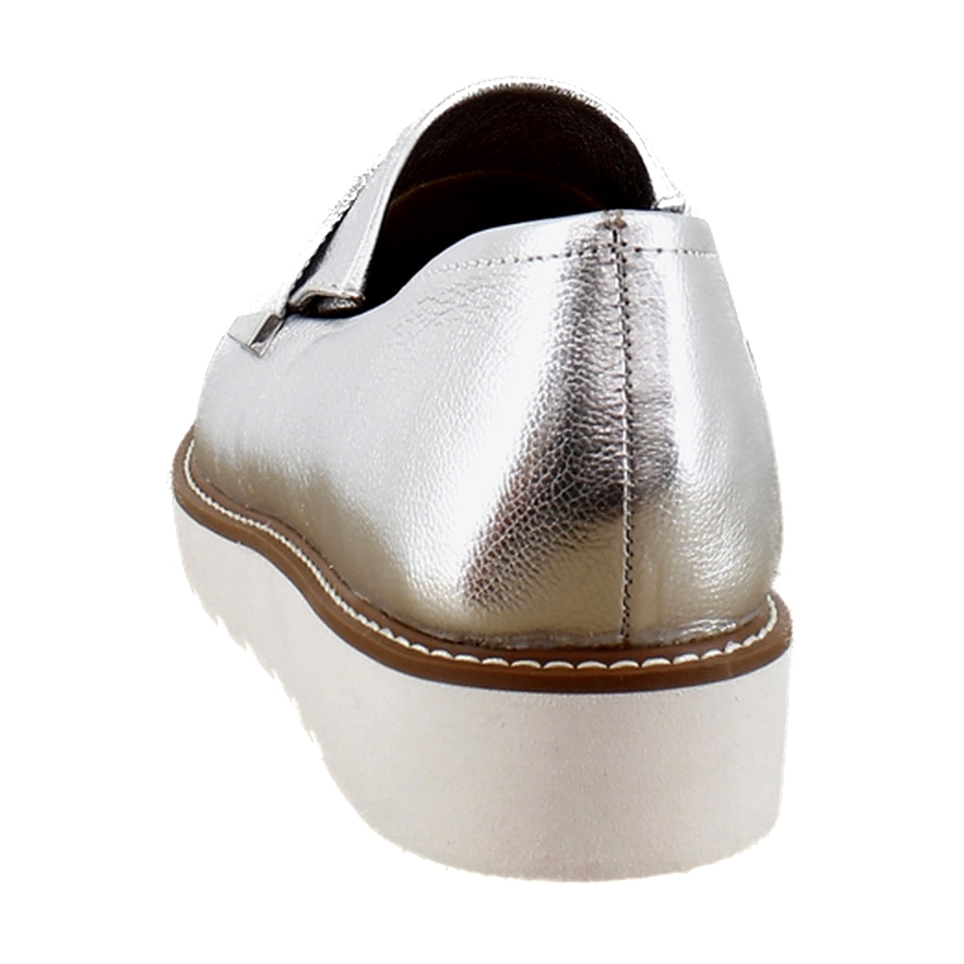 Silver Metallic Leather