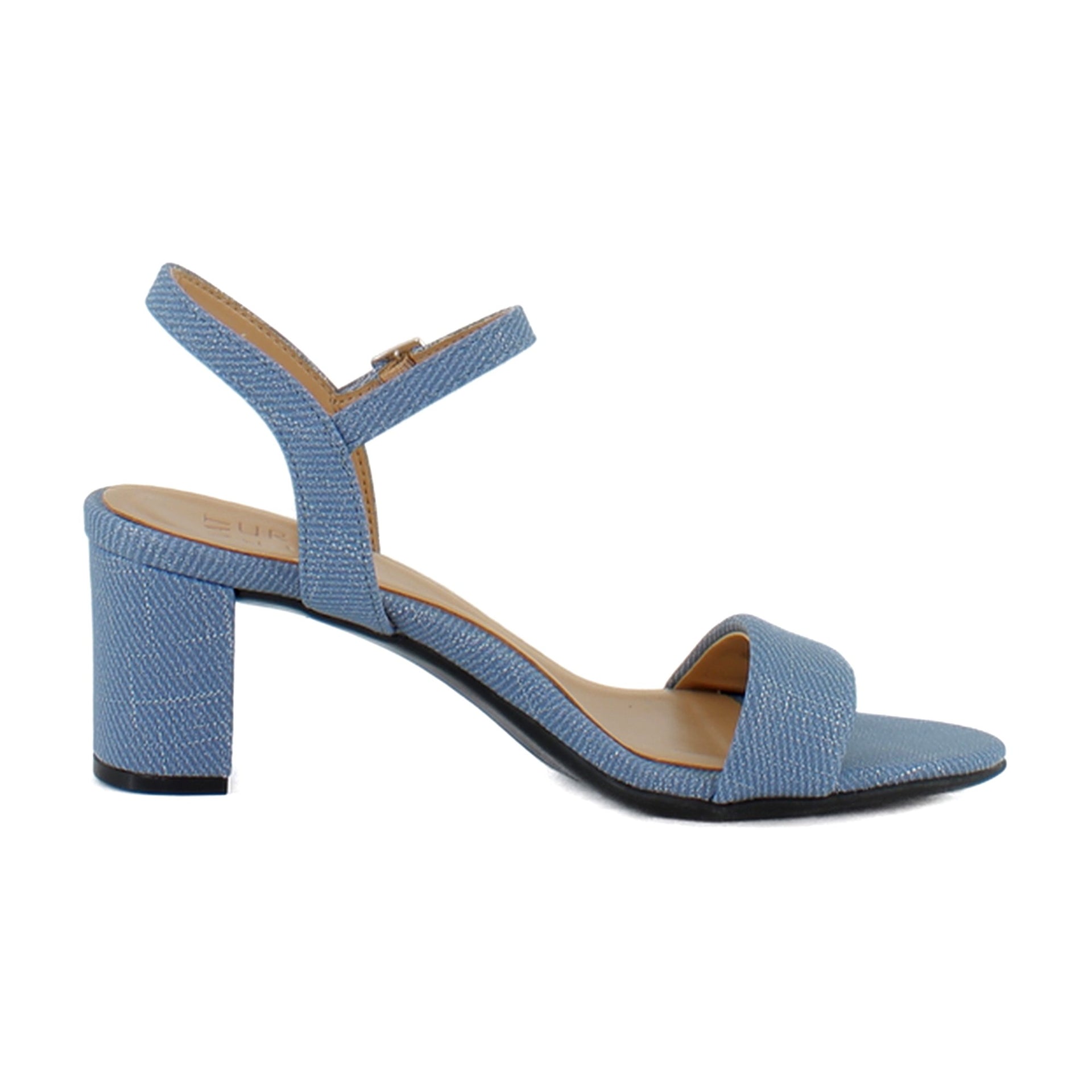 Denim Blue Metallic Twill