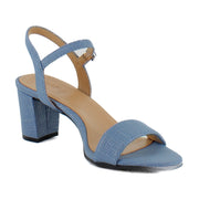 Denim Blue Metallic Twill