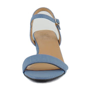 Denim Blue Metallic Twill