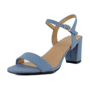 Denim Blue Metallic Twill