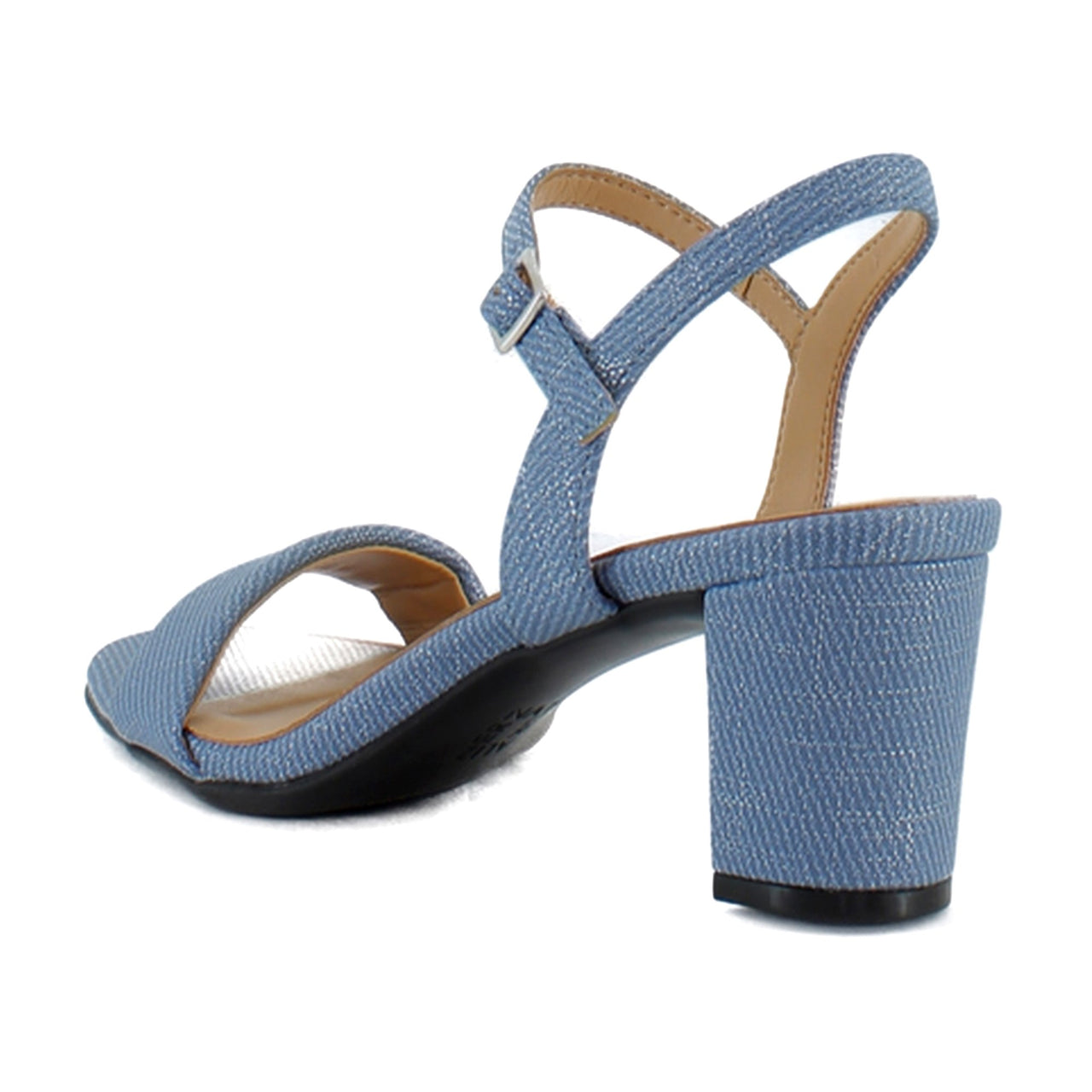 Denim Blue Metallic Twill