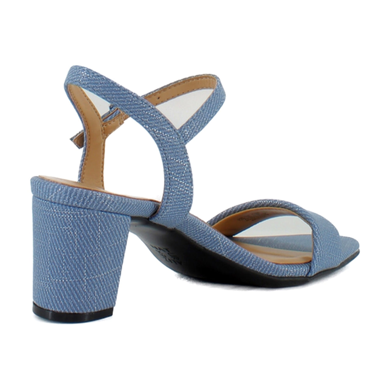 Denim Blue Metallic Twill